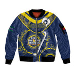 Custom NRL Cowboys NAIDOC Week Sleeve Zip Bomber Jacket Keep The Fire Burning Indigenous Art