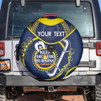 Custom NRL Cowboys NAIDOC Week Spare Tire Cover Keep The Fire Burning Indigenous Art