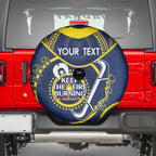 Custom NRL Cowboys NAIDOC Week Spare Tire Cover Keep The Fire Burning Indigenous Art