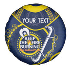 Custom NRL Cowboys NAIDOC Week Spare Tire Cover Keep The Fire Burning Indigenous Art