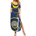 Custom NRL Cowboys NAIDOC Week Summer Maxi Dress Keep The Fire Burning Indigenous Art