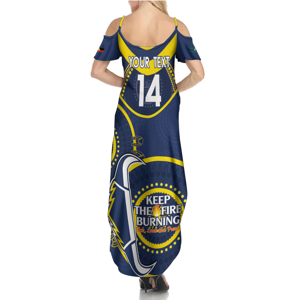Custom NRL Cowboys NAIDOC Week Summer Maxi Dress Keep The Fire Burning Indigenous Art