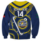 Custom NRL Cowboys NAIDOC Week Sweatshirt Keep The Fire Burning Indigenous Art