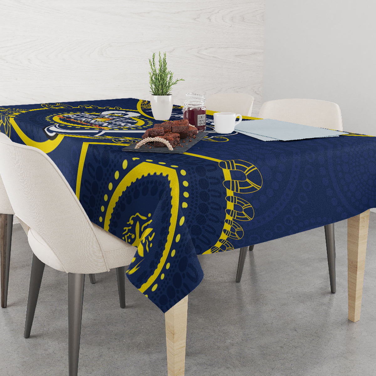 Custom NRL Cowboys NAIDOC Week Tablecloth Keep The Fire Burning Indigenous Art