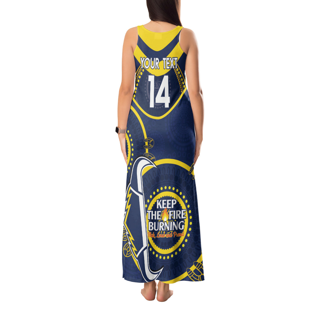 Custom NRL Cowboys NAIDOC Week Tank Maxi Dress Keep The Fire Burning Indigenous Art