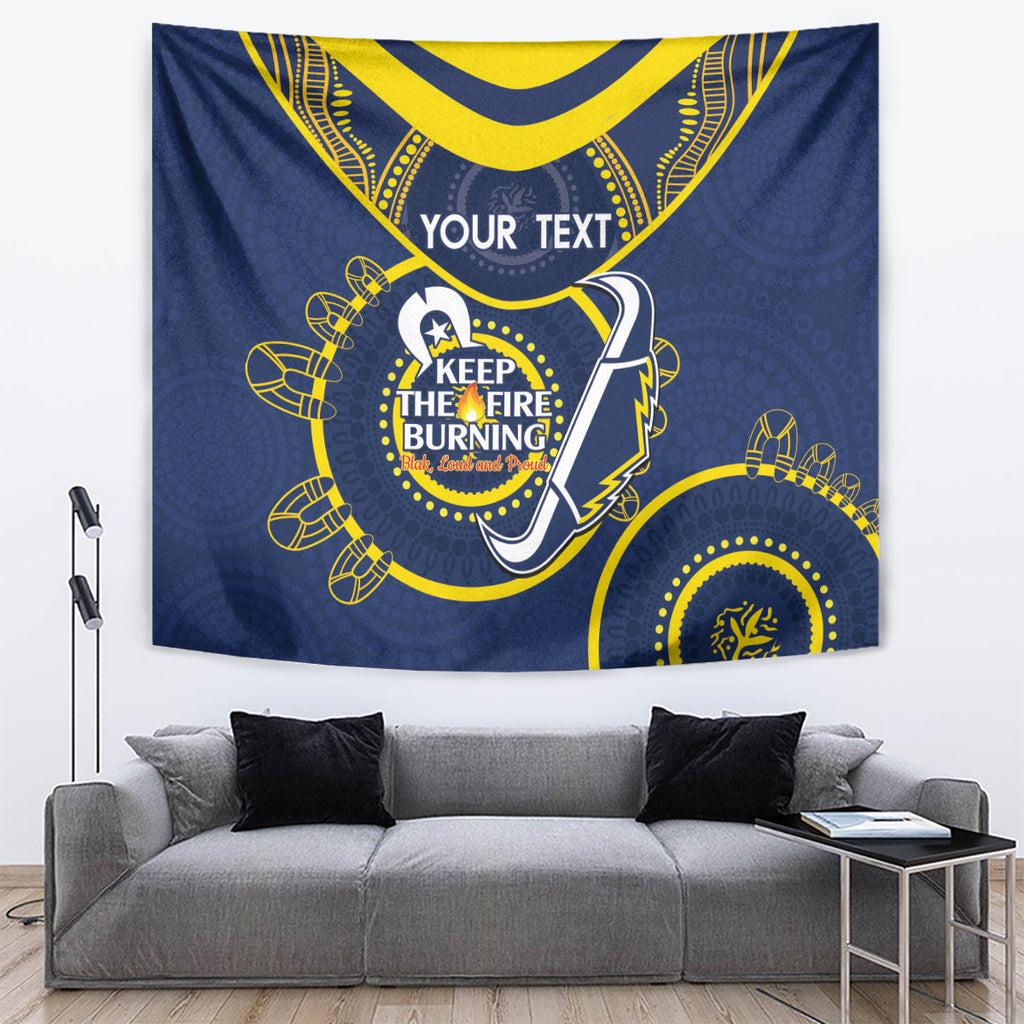 Custom NRL Cowboys NAIDOC Week Tapestry Keep The Fire Burning Indigenous Art