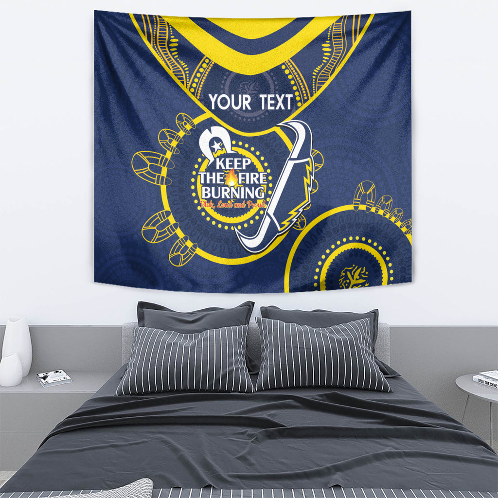 Custom NRL Cowboys NAIDOC Week Tapestry Keep The Fire Burning Indigenous Art