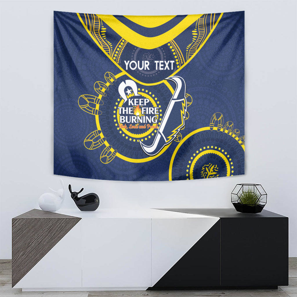 Custom NRL Cowboys NAIDOC Week Tapestry Keep The Fire Burning Indigenous Art