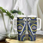 NRL Cowboys NAIDOC Week Tumbler With Handle Keep The Fire Burning Indigenous Art