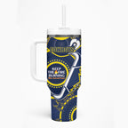 NRL Cowboys NAIDOC Week Tumbler With Handle Keep The Fire Burning Indigenous Art