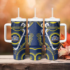 NRL Cowboys NAIDOC Week Tumbler With Handle Keep The Fire Burning Indigenous Art