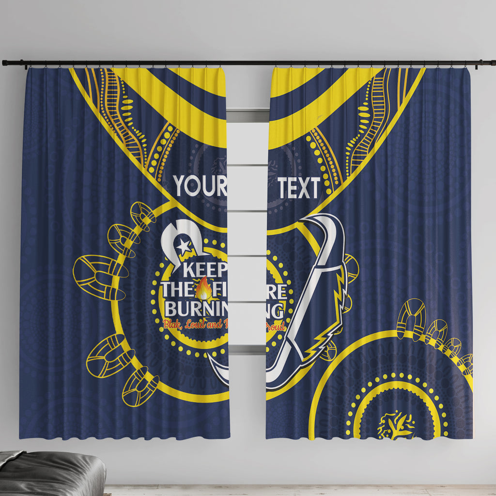 Custom NRL Cowboys NAIDOC Week Window Curtain Keep The Fire Burning Indigenous Art