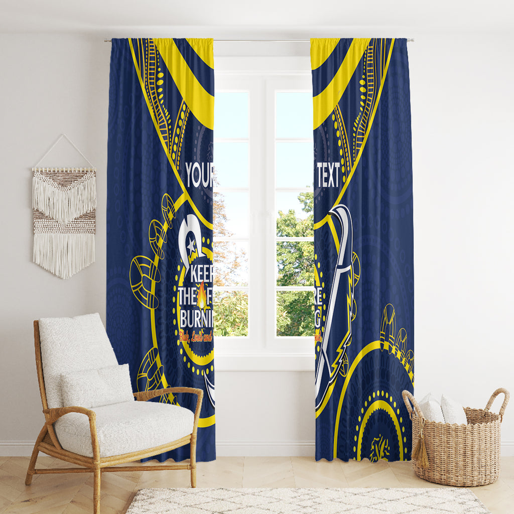 Custom NRL Cowboys NAIDOC Week Window Curtain Keep The Fire Burning Indigenous Art