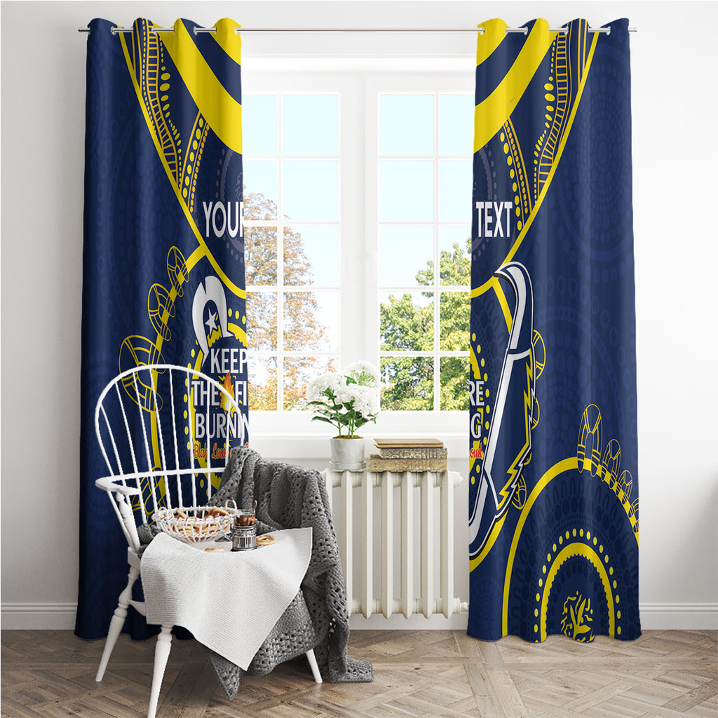 Custom NRL Cowboys NAIDOC Week Window Curtain Keep The Fire Burning Indigenous Art