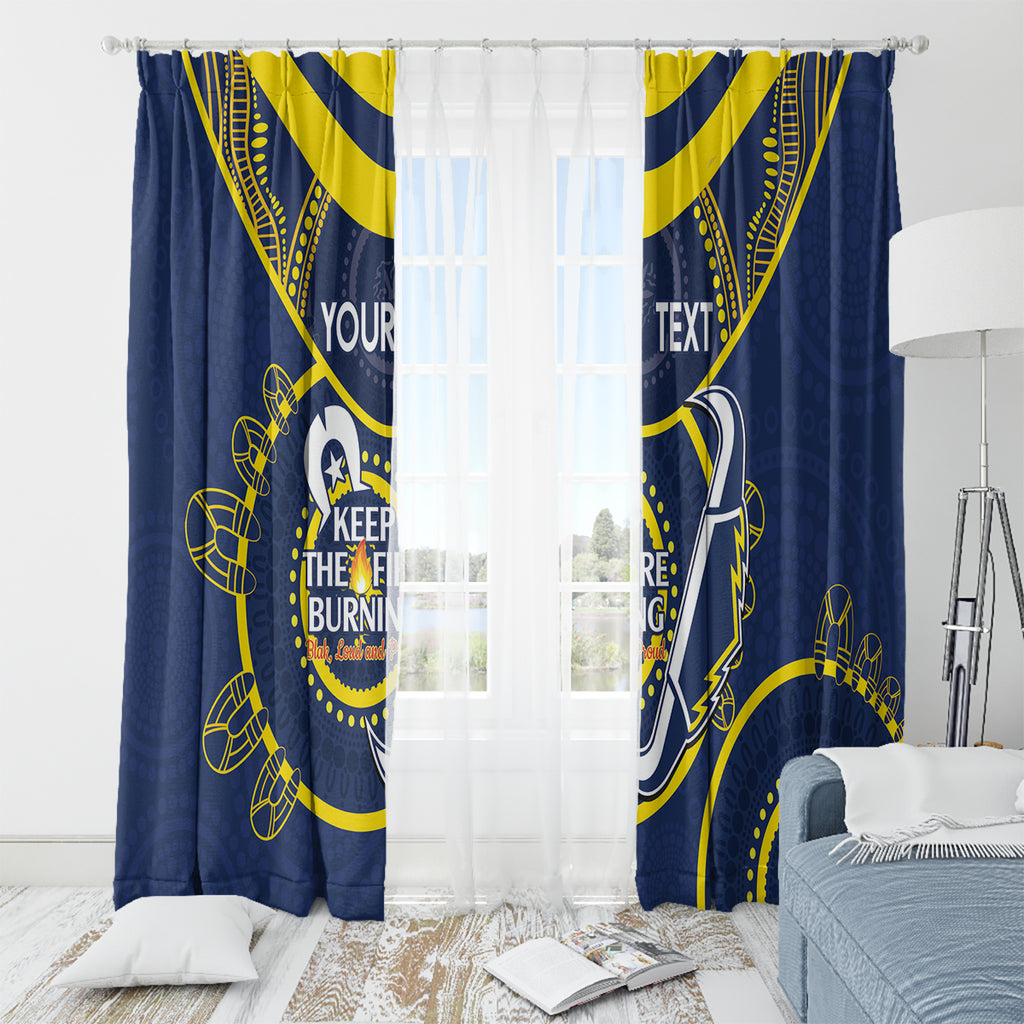 Custom NRL Cowboys NAIDOC Week Window Curtain Keep The Fire Burning Indigenous Art