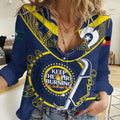 Custom NRL Cowboys NAIDOC Week Women Casual Shirt Keep The Fire Burning Indigenous Art