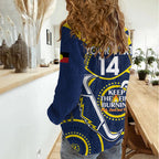 Custom NRL Cowboys NAIDOC Week Women Casual Shirt Keep The Fire Burning Indigenous Art