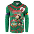Custom NRL Rabbitohs NAIDOC Week Button Sweatshirt Keep The Fire Burning Indigenous Art