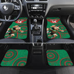 Custom NRL Rabbitohs NAIDOC Week Car Mats Keep The Fire Burning Indigenous Art