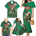 Custom NRL Rabbitohs NAIDOC Week Family Matching Mermaid Dress and Hawaiian Shirt Keep The Fire Burning Indigenous Art