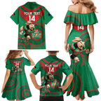 Custom NRL Rabbitohs NAIDOC Week Family Matching Mermaid Dress and Hawaiian Shirt Keep The Fire Burning Indigenous Art