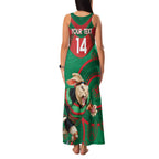 Custom NRL Rabbitohs NAIDOC Week Family Matching Tank Maxi Dress and Hawaiian Shirt Keep The Fire Burning Indigenous Art