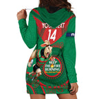 Custom NRL Rabbitohs NAIDOC Week Hoodie Dress Keep The Fire Burning Indigenous Art