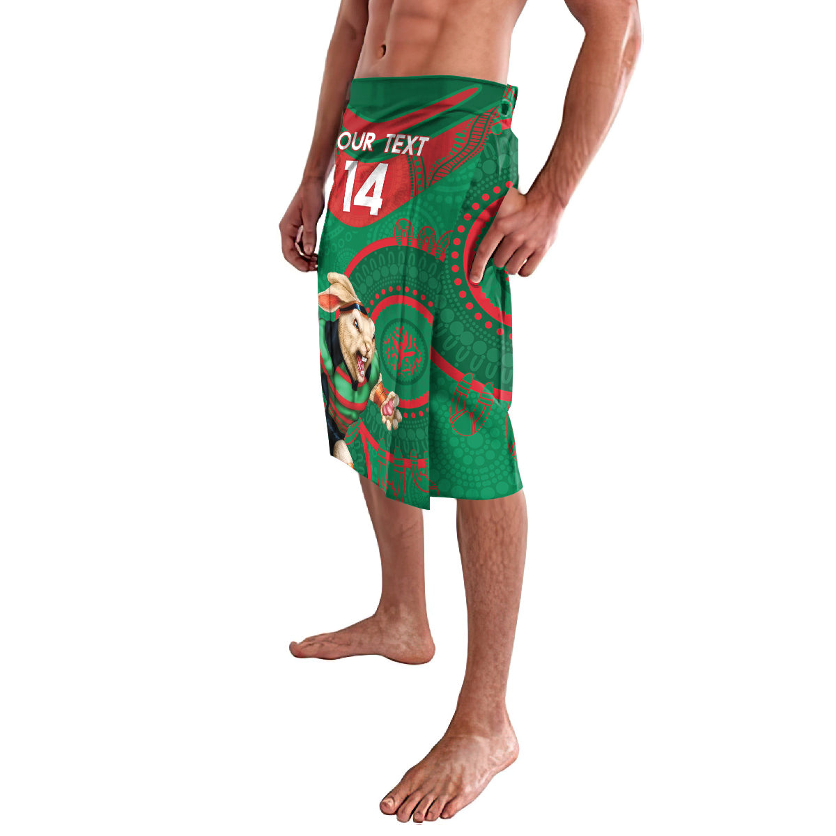 Custom NRL Rabbitohs NAIDOC Week Lavalava Keep The Fire Burning Indigenous Art