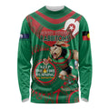 Custom NRL Rabbitohs NAIDOC Week Long Sleeve Shirt Keep The Fire Burning Indigenous Art