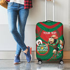 Custom NRL Rabbitohs NAIDOC Week Luggage Cover Keep The Fire Burning Indigenous Art