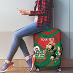Custom NRL Rabbitohs NAIDOC Week Luggage Cover Keep The Fire Burning Indigenous Art