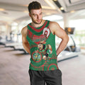 Custom NRL Rabbitohs NAIDOC Week Men Tank Top Keep The Fire Burning Indigenous Art