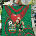 Custom NRL Rabbitohs NAIDOC Week Quilt Keep The Fire Burning Indigenous Art