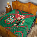 Custom NRL Rabbitohs NAIDOC Week Quilt Keep The Fire Burning Indigenous Art