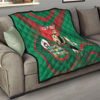 Custom NRL Rabbitohs NAIDOC Week Quilt Keep The Fire Burning Indigenous Art
