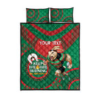 Custom NRL Rabbitohs NAIDOC Week Quilt Bed Set Keep The Fire Burning Indigenous Art