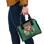 Custom NRL Rabbitohs NAIDOC Week Shoulder Handbag Keep The Fire Burning Indigenous Art