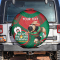 Custom NRL Rabbitohs NAIDOC Week Spare Tire Cover Keep The Fire Burning Indigenous Art