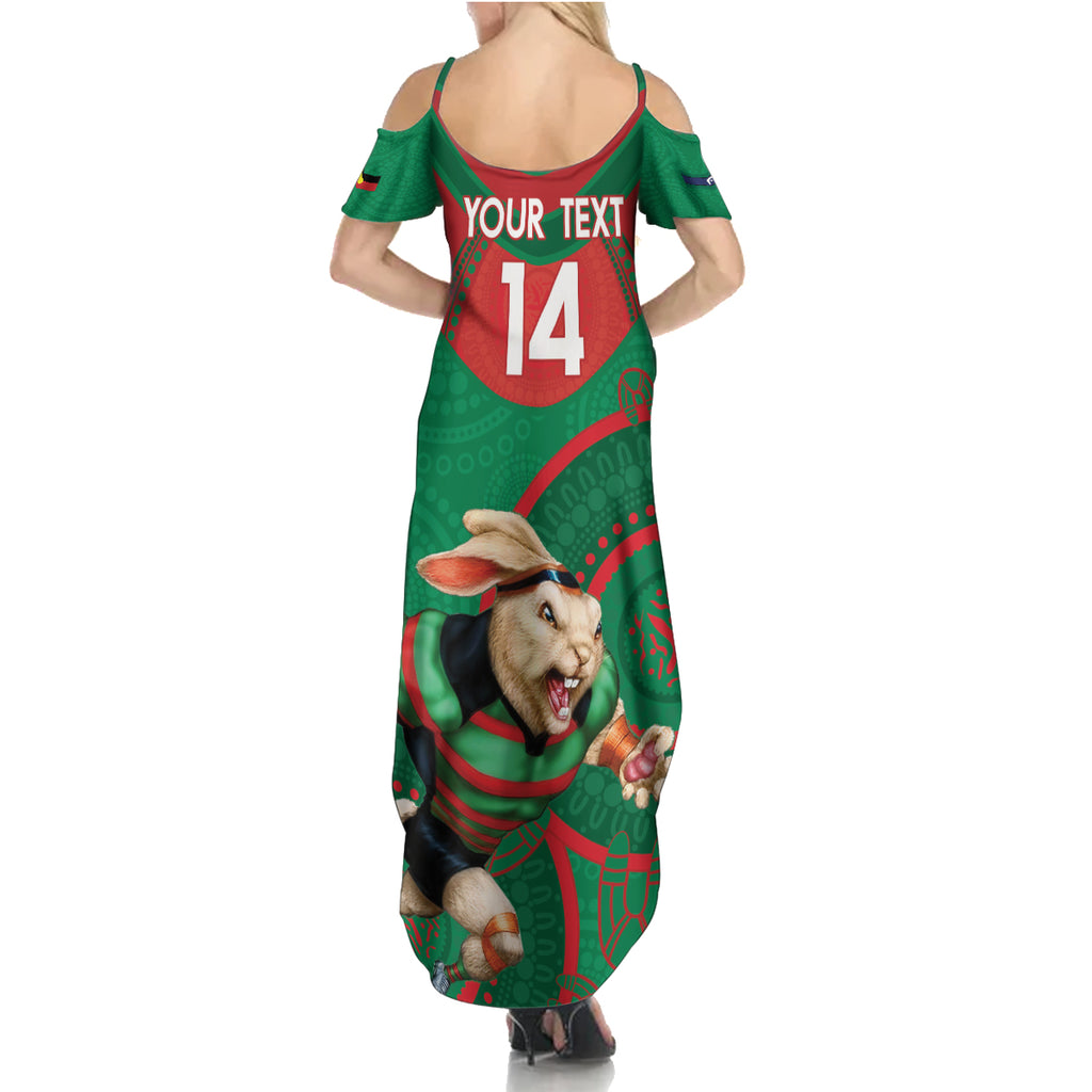 Custom NRL Rabbitohs NAIDOC Week Summer Maxi Dress Keep The Fire Burning Indigenous Art