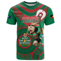 Custom NRL Rabbitohs NAIDOC Week T Shirt Keep The Fire Burning Indigenous Art