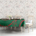 Custom NRL Rabbitohs NAIDOC Week Tablecloth Keep The Fire Burning Indigenous Art