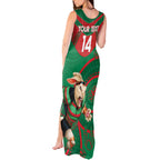 Custom NRL Rabbitohs NAIDOC Week Tank Maxi Dress Keep The Fire Burning Indigenous Art