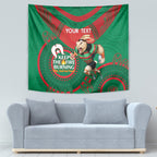 Custom NRL Rabbitohs NAIDOC Week Tapestry Keep The Fire Burning Indigenous Art