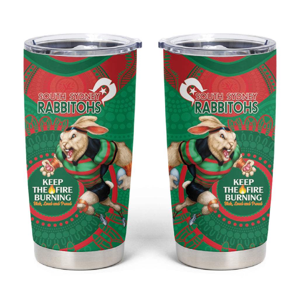 NRL Rabbitohs NAIDOC Week Tumbler Cup Keep The Fire Burning Indigenous Art