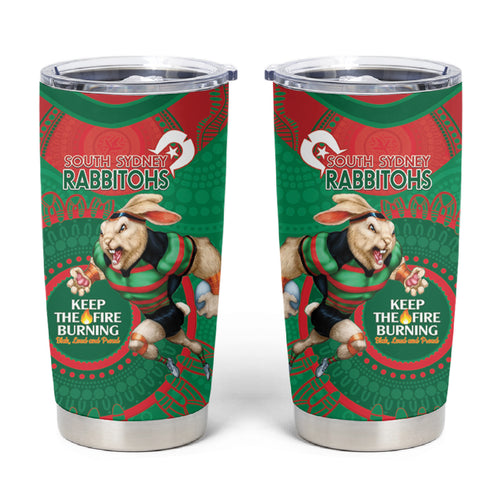 NRL Rabbitohs NAIDOC Week Tumbler Cup Keep The Fire Burning Indigenous Art