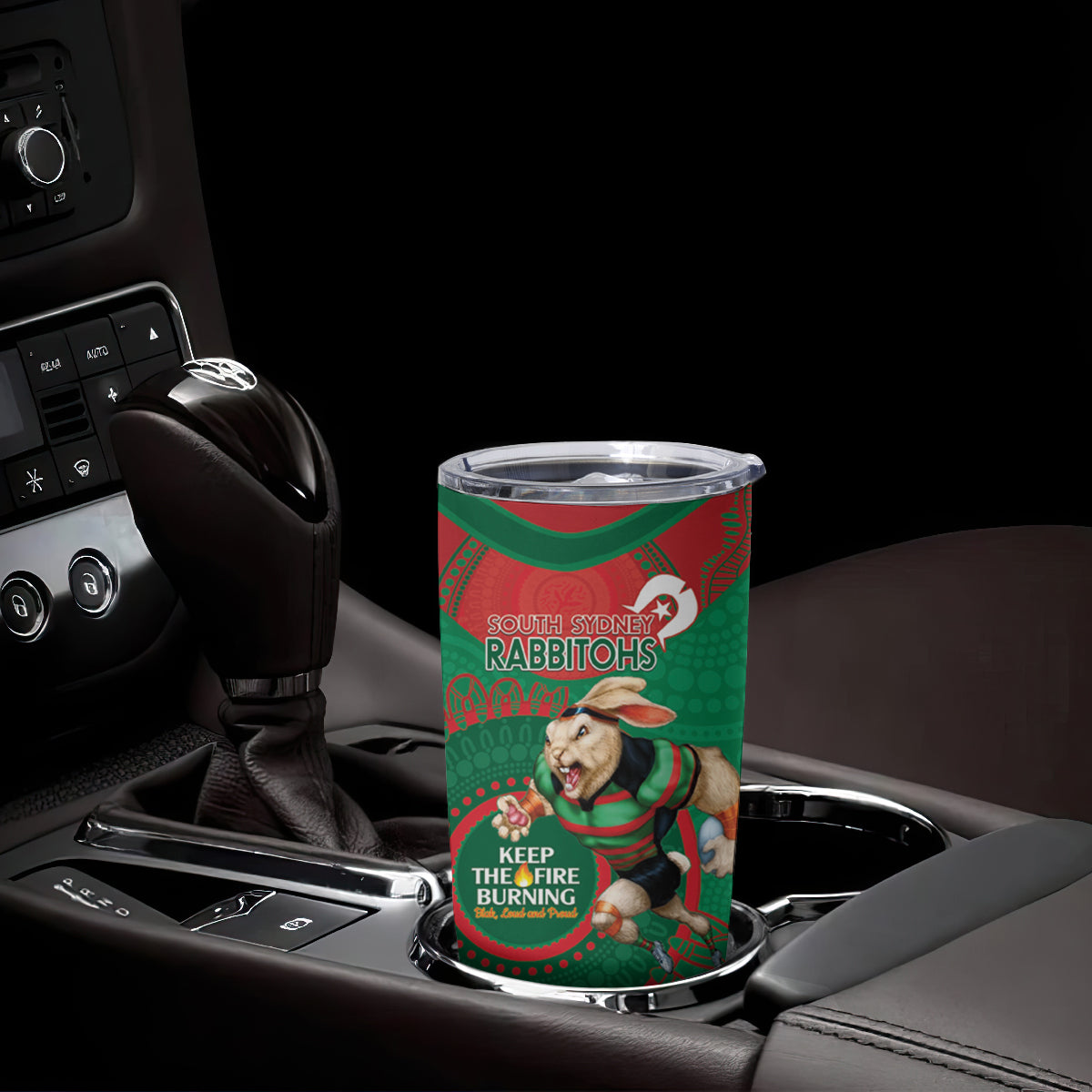NRL Rabbitohs NAIDOC Week Tumbler Cup Keep The Fire Burning Indigenous Art