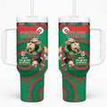 NRL Rabbitohs NAIDOC Week Tumbler With Handle Keep The Fire Burning Indigenous Art