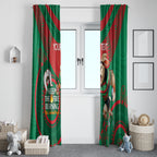Custom NRL Rabbitohs NAIDOC Week Window Curtain Keep The Fire Burning Indigenous Art