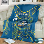 Custom NRL Eels NAIDOC Week Blanket Keep The Fire Burning Indigenous Art