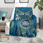 Custom NRL Eels NAIDOC Week Blanket Keep The Fire Burning Indigenous Art